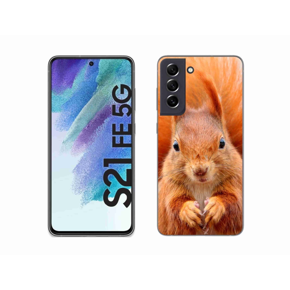 Gélový kryt mmCase na Samsung Galaxy S21 FE 5G - veverička