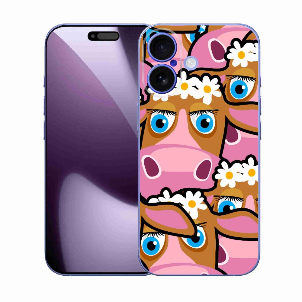 Gélový kryt mmCase na iPhone 17 - kreslené kravičky
