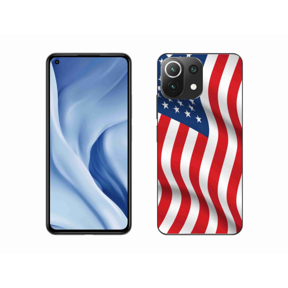 Gélový kryt mmCase na mobil Xiaomi 11 Lite 5G NE - USA vlajka