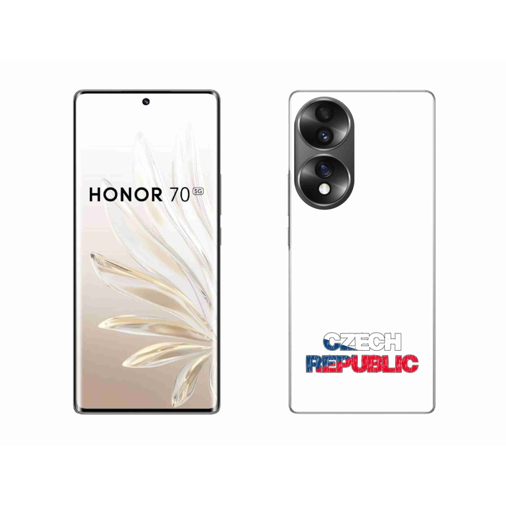 Gélový kryt mmCase na Honor 70 - Czech Republic biele pozadie