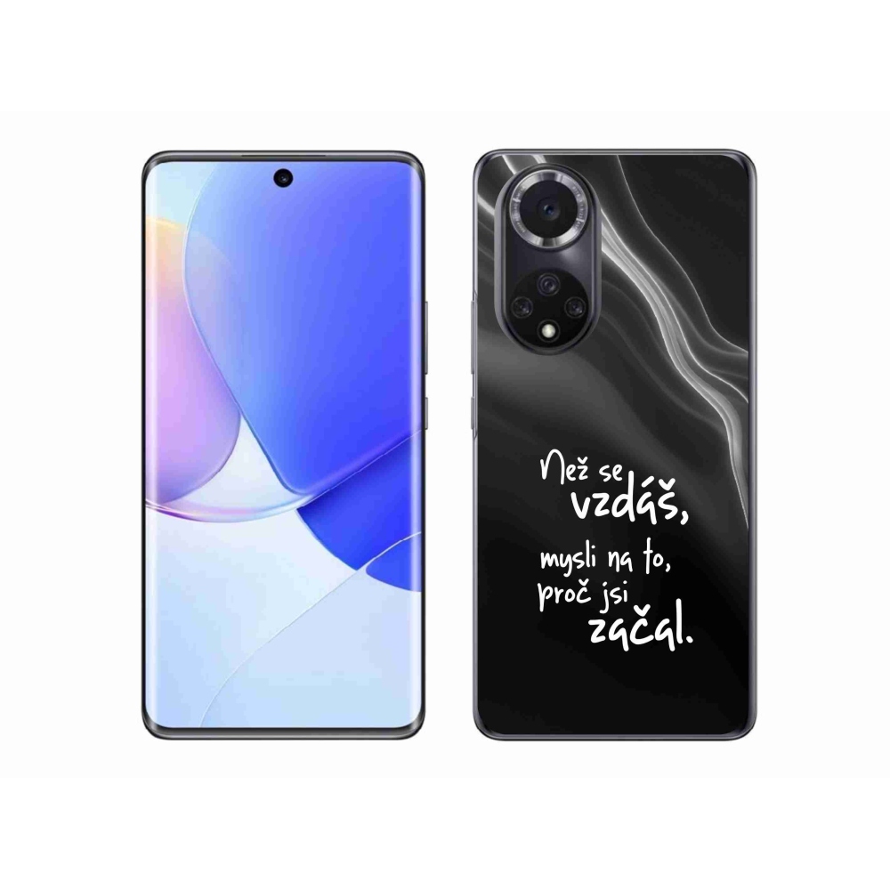 Gélový kryt mmCase na Honor 50 - citát 2 čierne pozadie