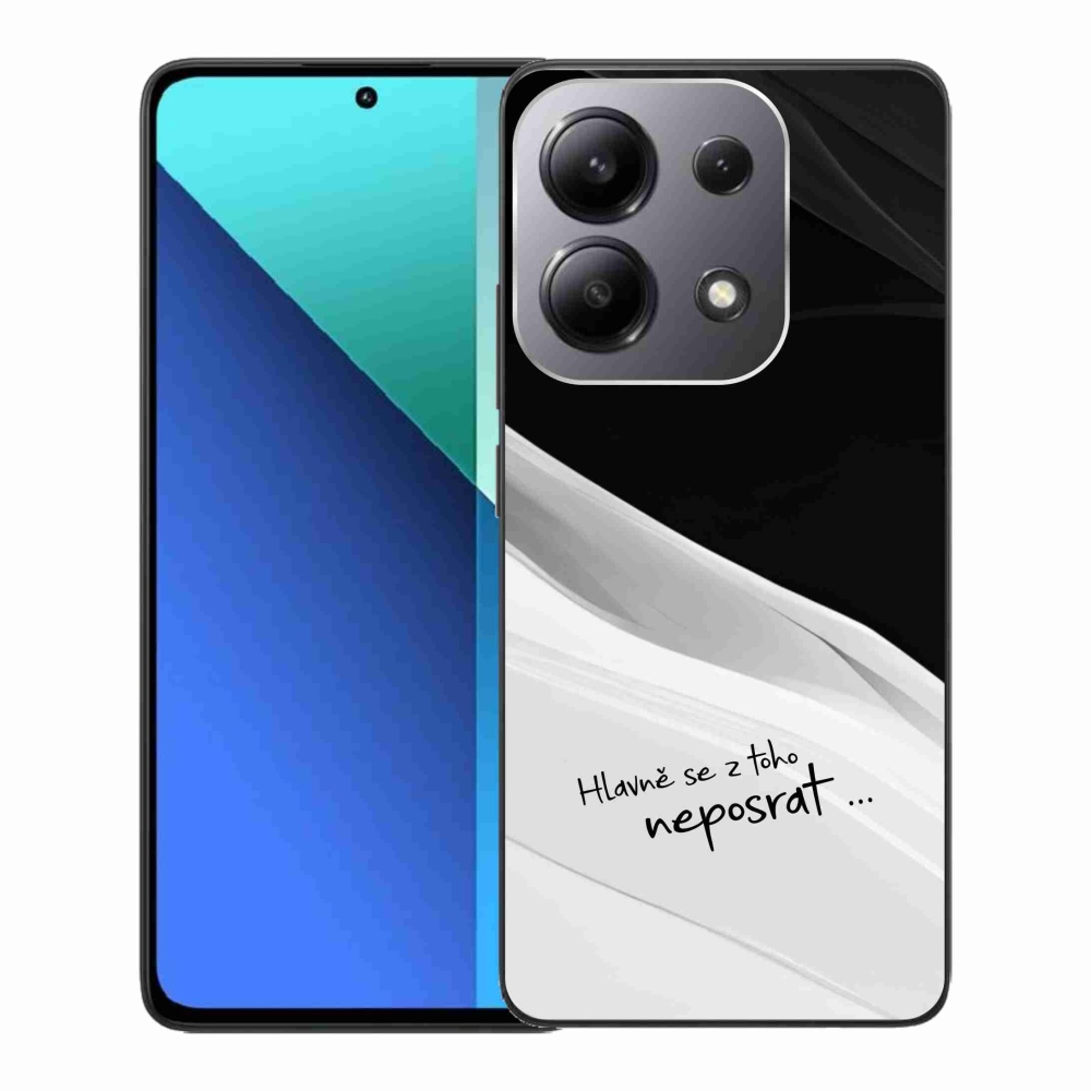 Gélový kryt mmCase na Xiaomi Redmi Note 13 - vtipný text 13 bieločierne pozadie