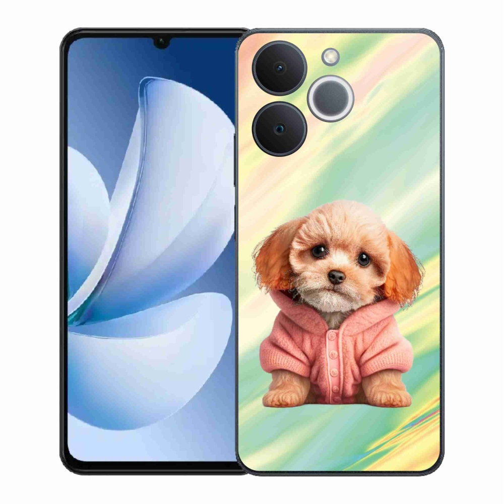 Gélový kryt mmCase na Realme Note 70T - šteňa vo svetri