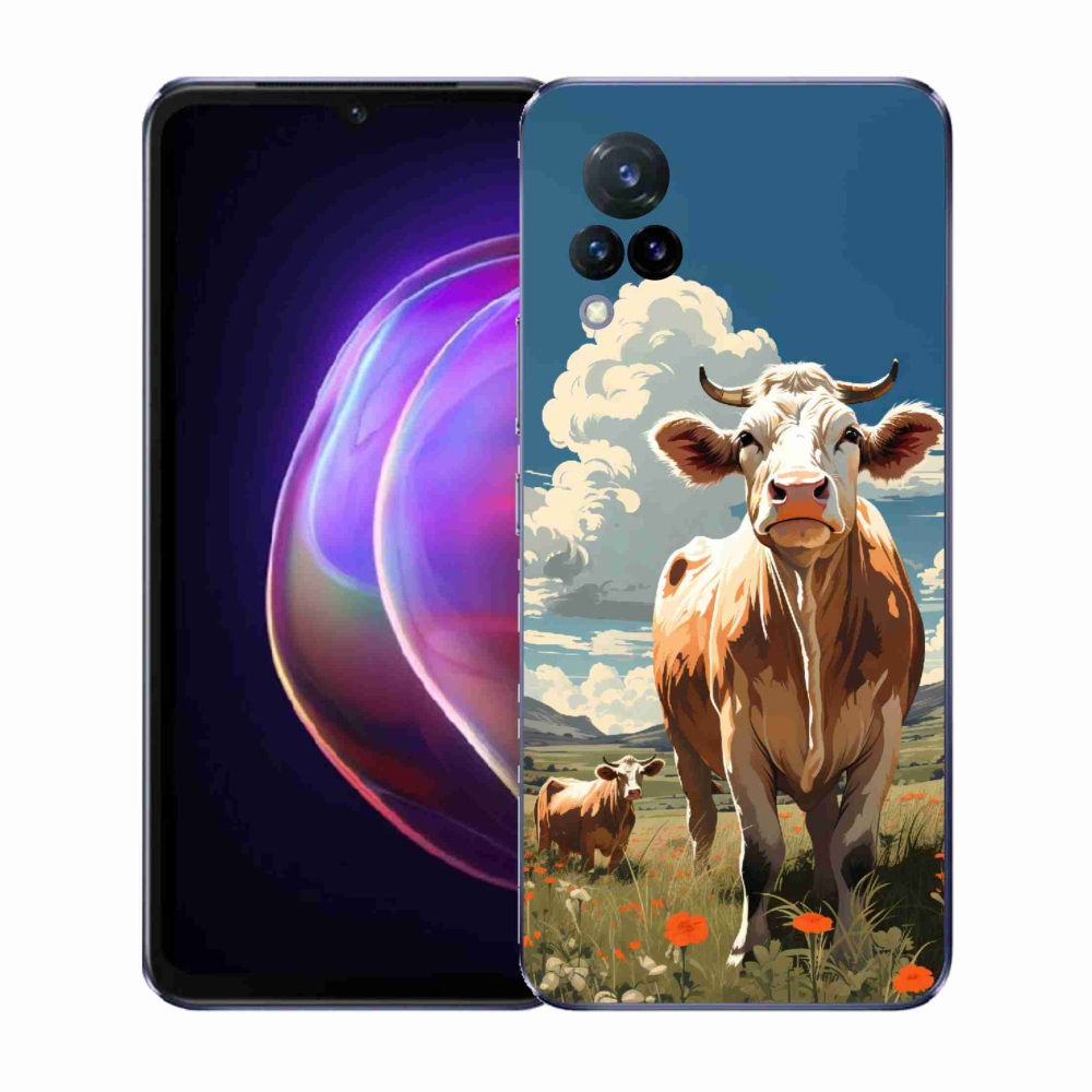 Gélový kryt mmCase na Vivo V21 4G/5G - kravy na lúke