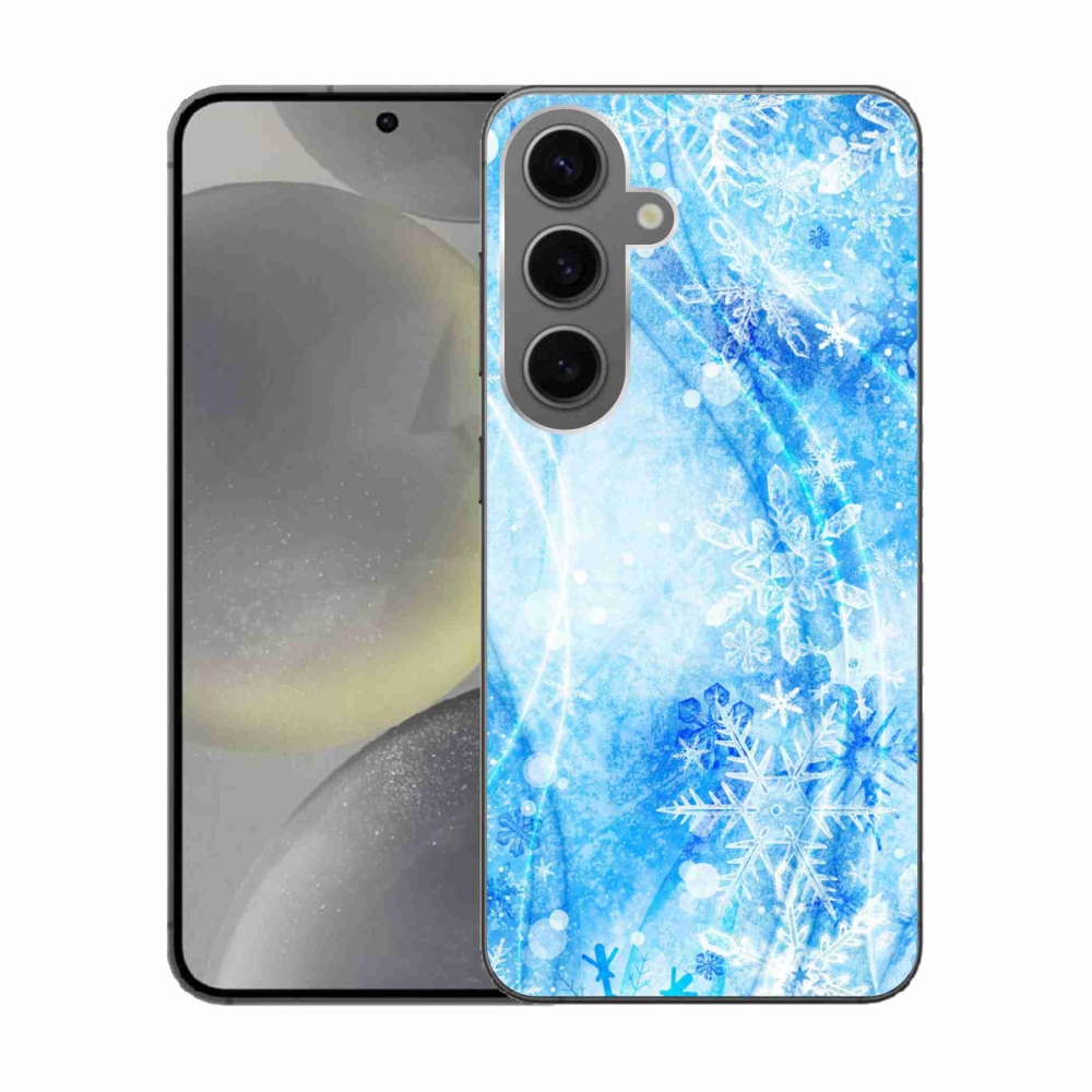 Gélový kryt mmCase na Samsung Galaxy S24 - snehové vločky