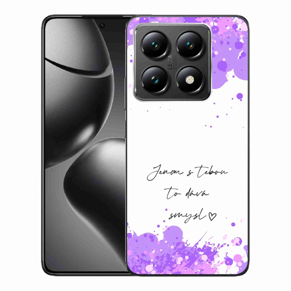 Gélový kryt mmCase na Xiaomi 14T - zamilovaný text biele pozadie