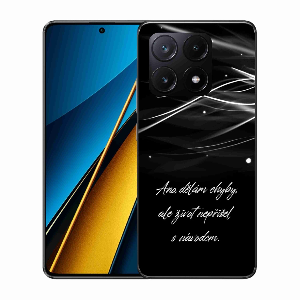 Gélový kryt mmCase na Xiaomi Poco X6 Pro 5G - citát čierne pozadie