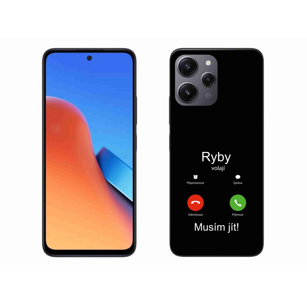 Gélový kryt mmCase na Xiaomi Redmi 12 - ryby volajú čierne pozadie