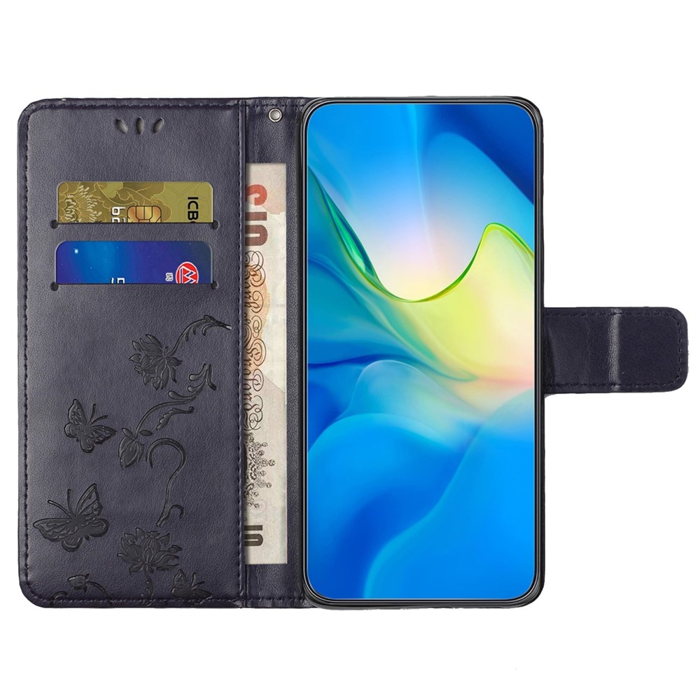 Flower knižkové púzdro na Samsung Galaxy A07 4G - tmavofialové