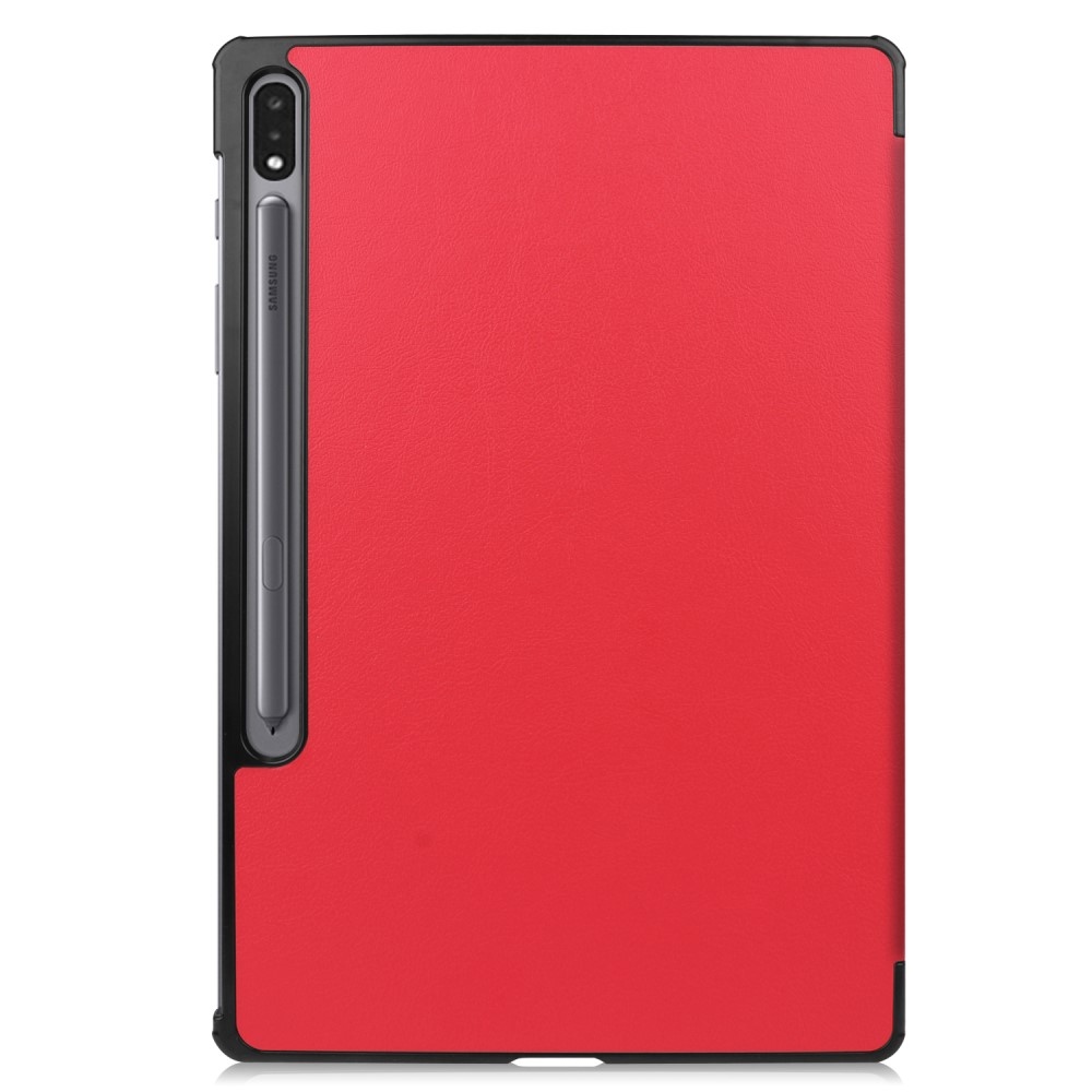 Case chytré zatváracie puzdro na Samsung Galaxy Tab S9+ - červené