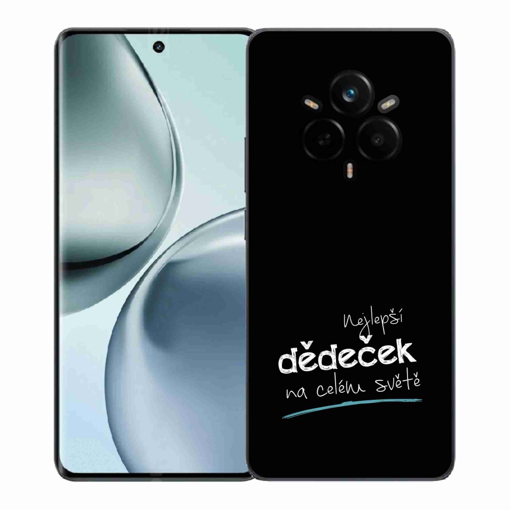 Gélový kryt mmCase na Realme 14 Pro+ 5G - najlepší dedko 3 čierne pozadie