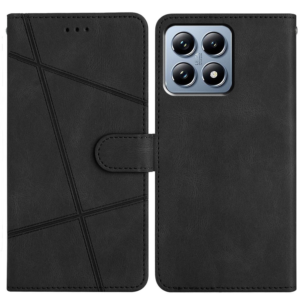 Line knižkové púzdro na Xiaomi 15T Pro - čierne