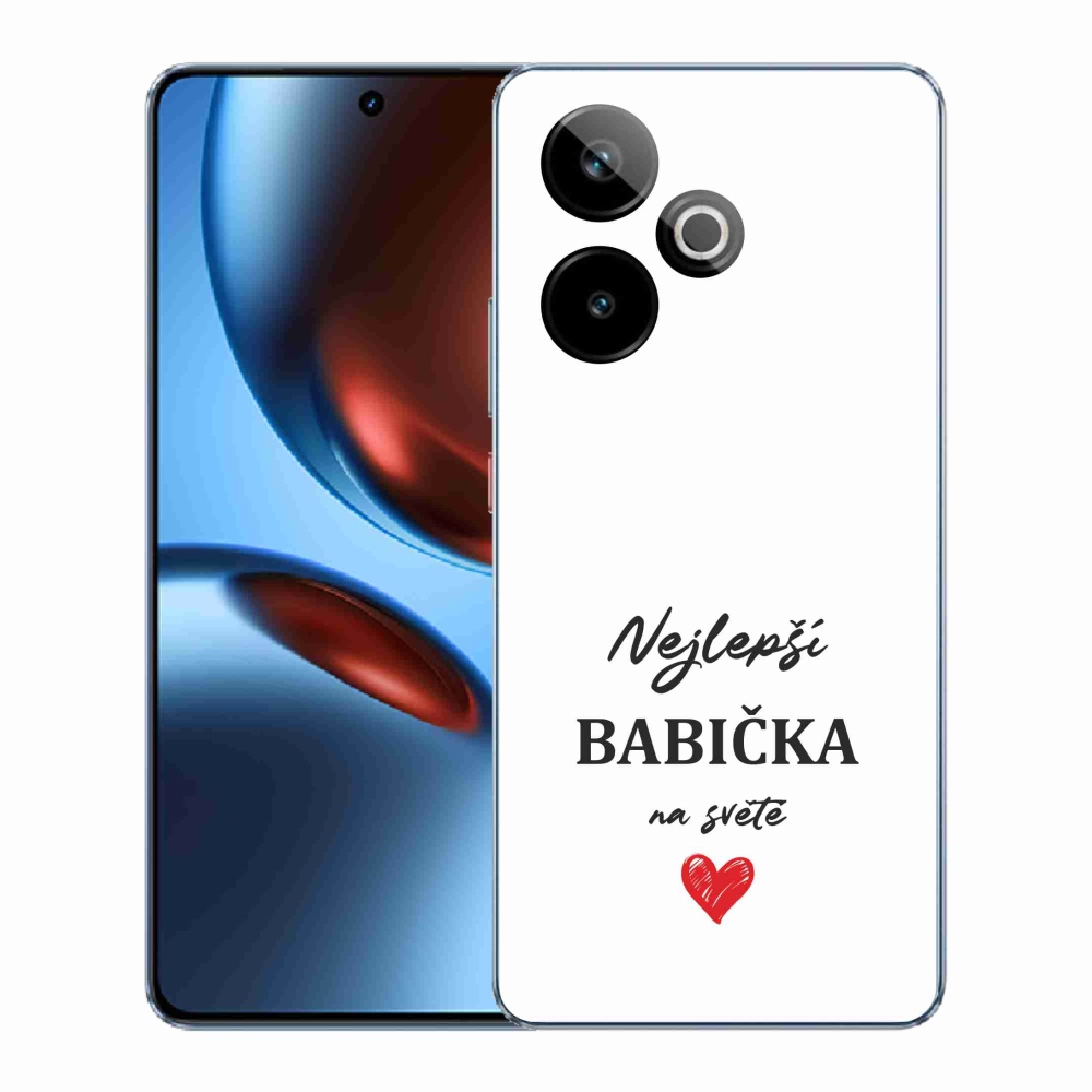 Gélový kryt mmCase na Realme GT 7 5G/GT 7T 5G - najlepšia babička 1 biele pozadie
