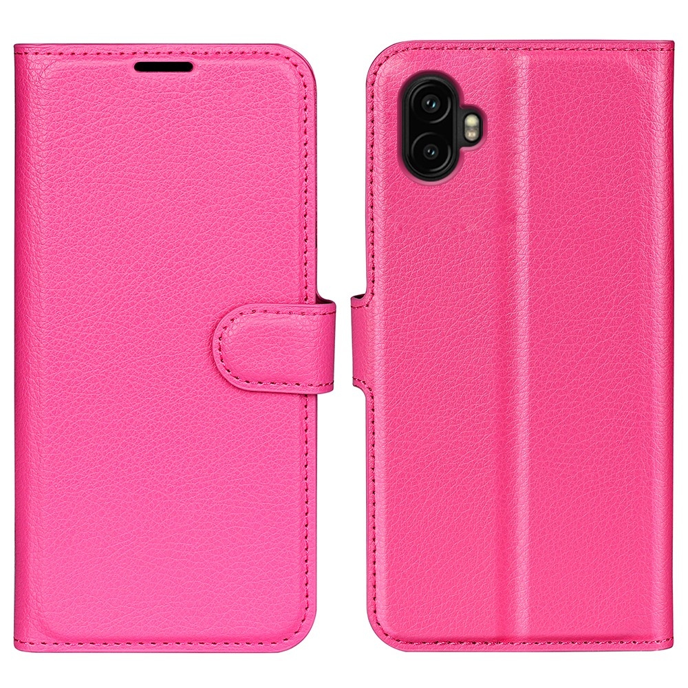 Litchi knižkové púzdro na Samsung Galaxy Xcover 7 Pro - rose