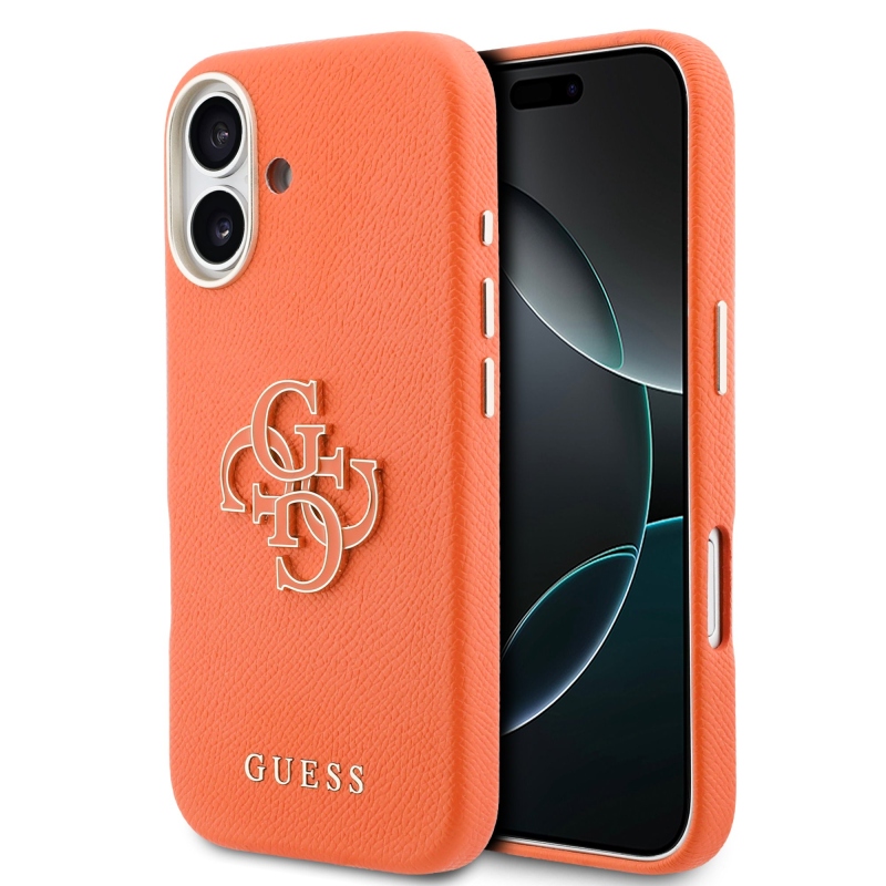 Zadný kryt s logom Guess PU Resin pre iPhone 17 Orange