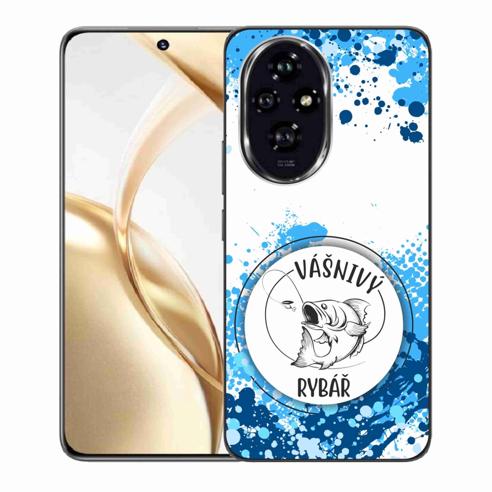 Gélový kryt mmCase na Honor 200 5G - vášnivý rybár biele pozadie