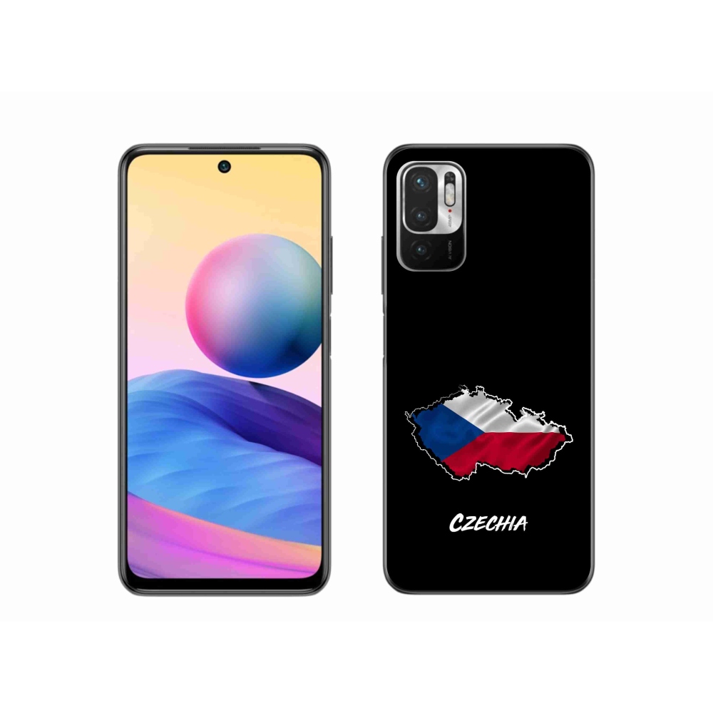 Gélový kryt mmCase na Xiaomi Redmi Note 10 5G - Czechia čierne pozadie
