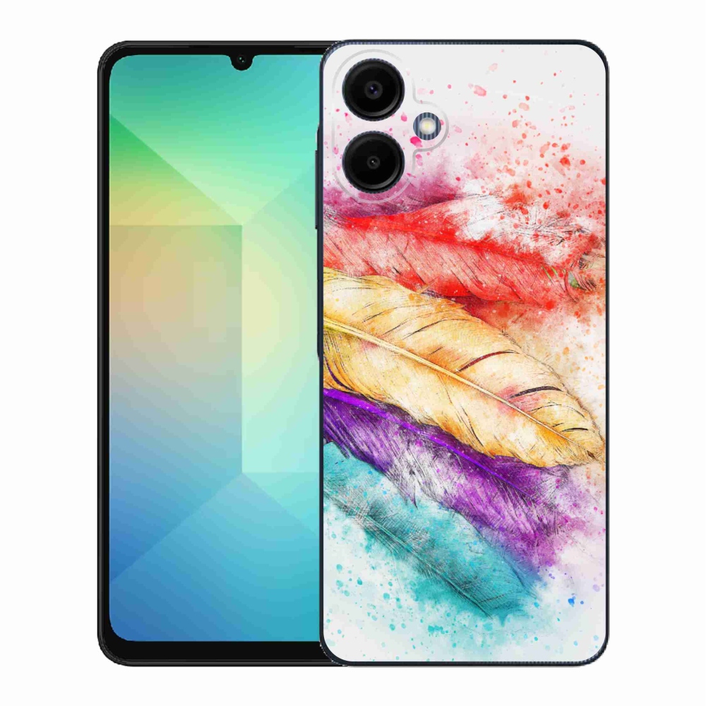 Gélový kryt mmCase na Samsung Galaxy A06 4G - farebné perie