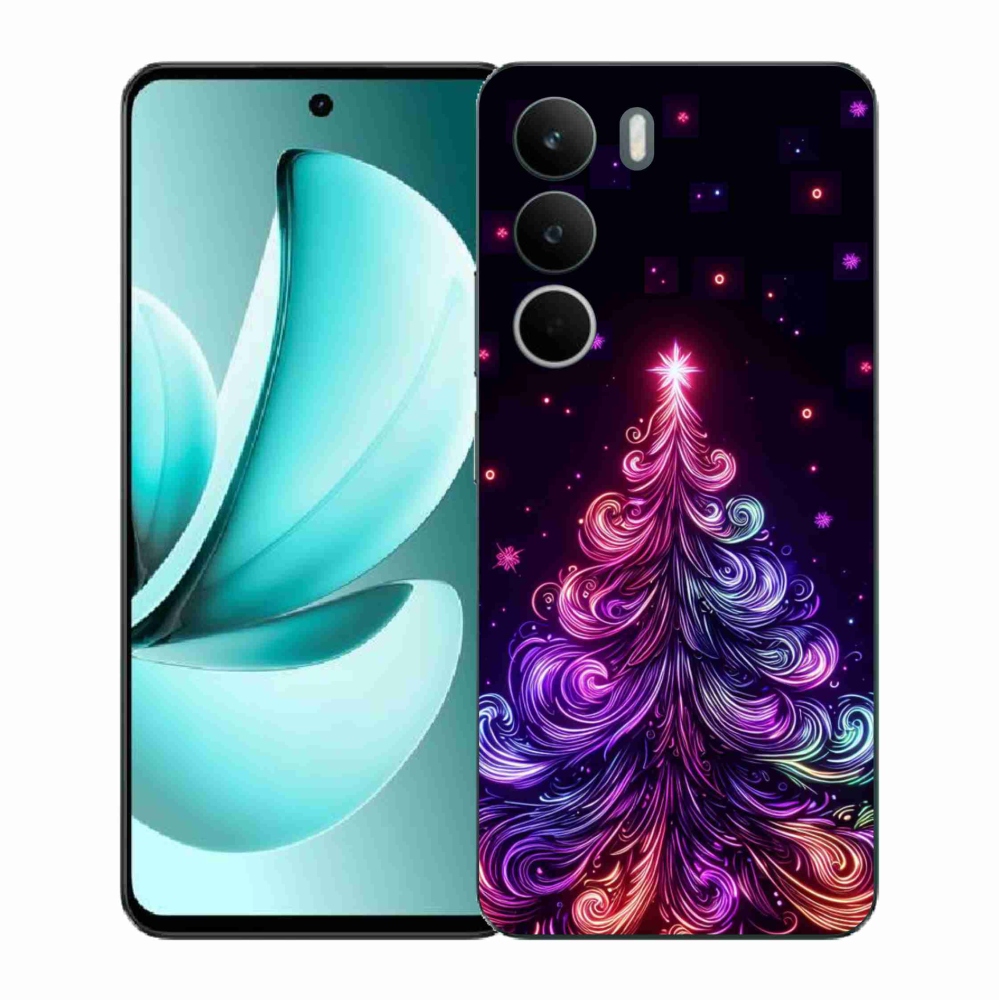 Gélový kryt mmCase na Realme C71 - neónový vianočný stromček 1