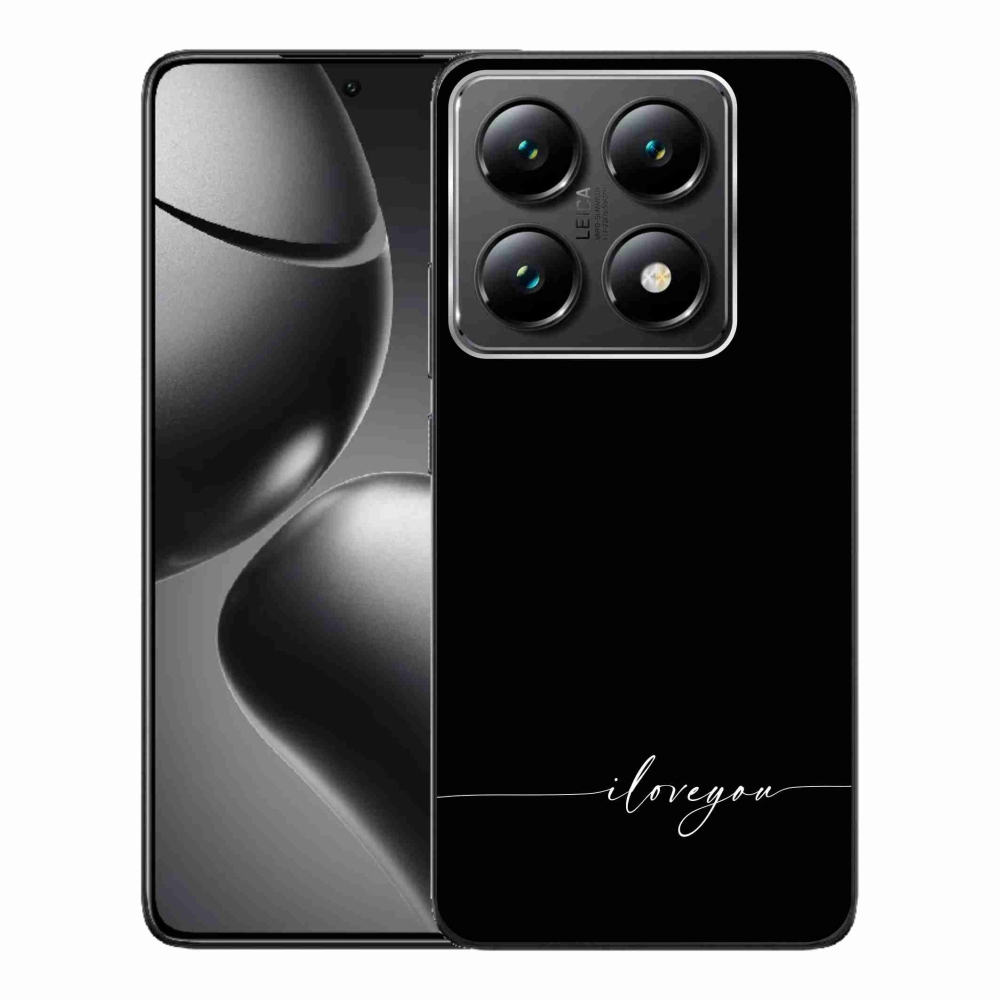 Gélový kryt mmCase na Xiaomi 14T Pro - I love you čierne pozadie