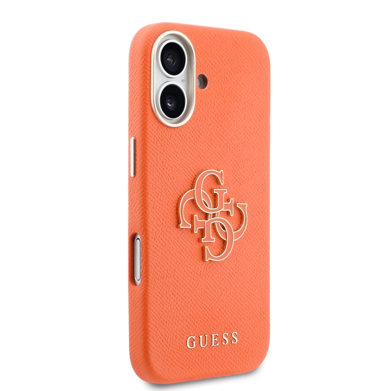 Zadný kryt s logom Guess PU Resin pre iPhone 17 Orange