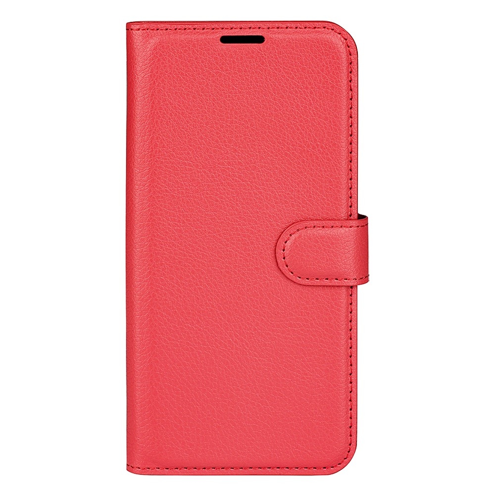 Litchi knižkové púzdro na Samsung Galaxy A55 5G - červené