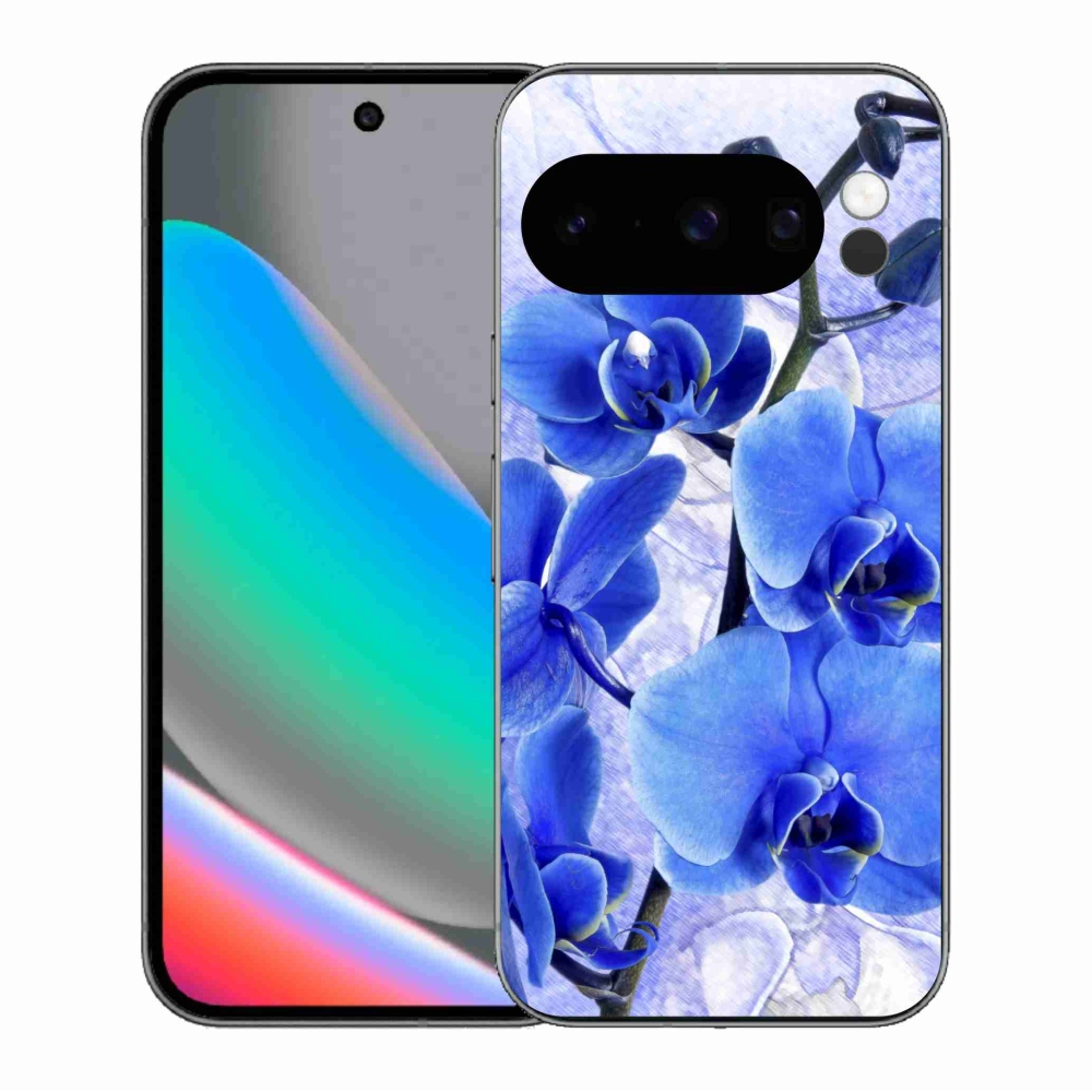 Gélový kryt mmCase na Google Pixel 10 Pro - modré kvety