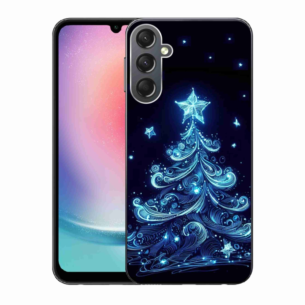 Gélový kryt mmCase na Samsung Galaxy A24 - neónový vianočný stromček 4