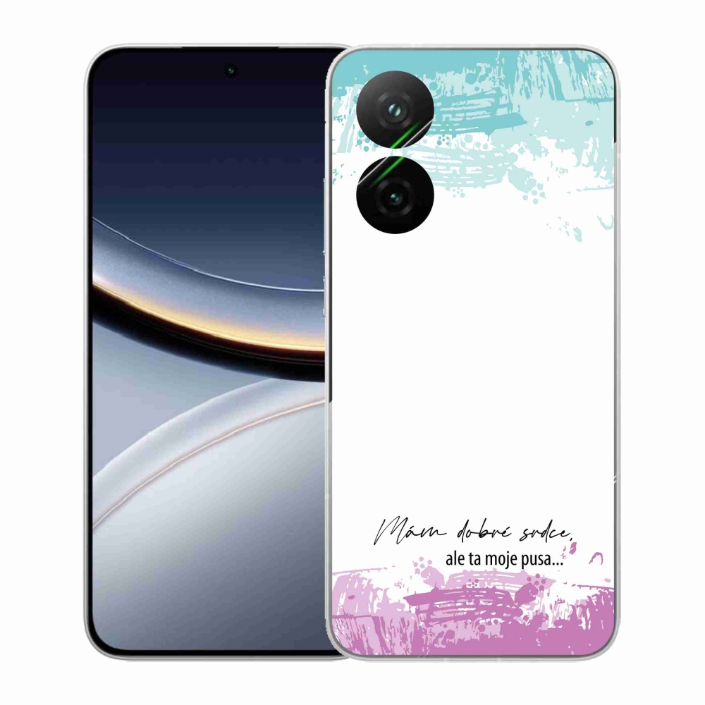 Gélový kryt mmCase na Xiaomi Poco F7 5G - vtipný text 3 biele pozadie