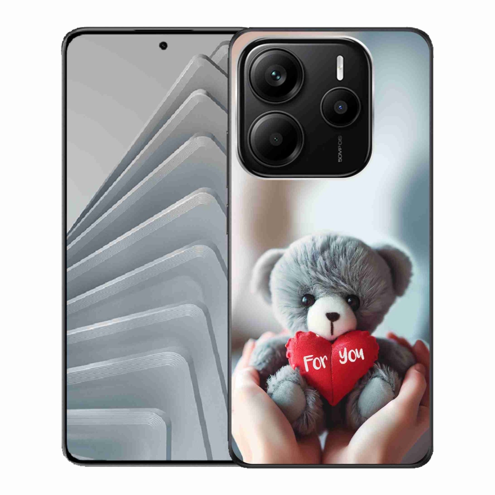 Gélový kryt mmCase na Xiaomi Redmi Note 14 5G - medvídek pre zamilované