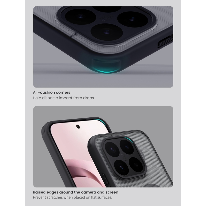 Nillkin Super Frosted PRO Magnetic zadný kryt pre Xiaomi 17T, priehľadný čierny
