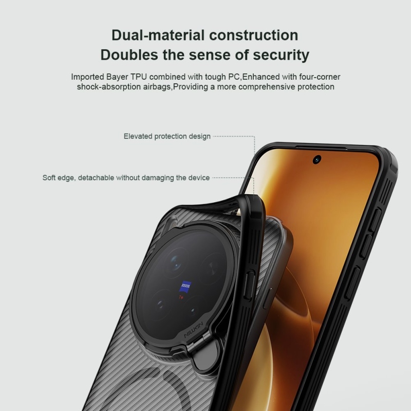 Nillkin CamShield Prop Magnetický zadný kryt pre Vivo X300 Pro Transparent Black