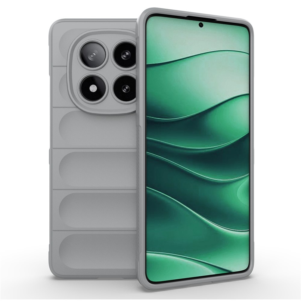 Rugg odolný gélový obal na Xiaomi Redmi Note 14 Pro 5G/Poco X7 5G - svetlosivý