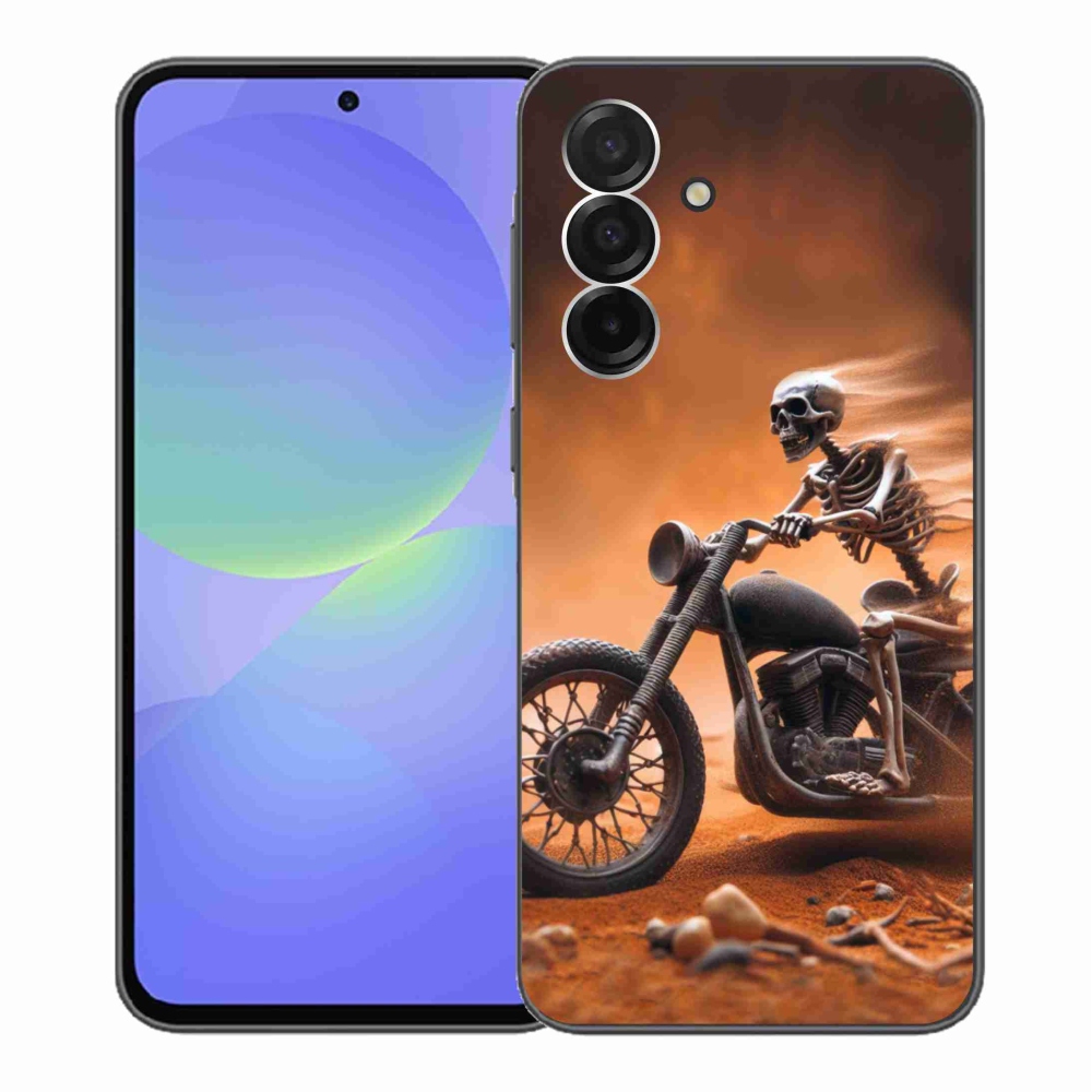 Gélový kryt mmCase na Samsung Galaxy A36 5G - kostra na motorke