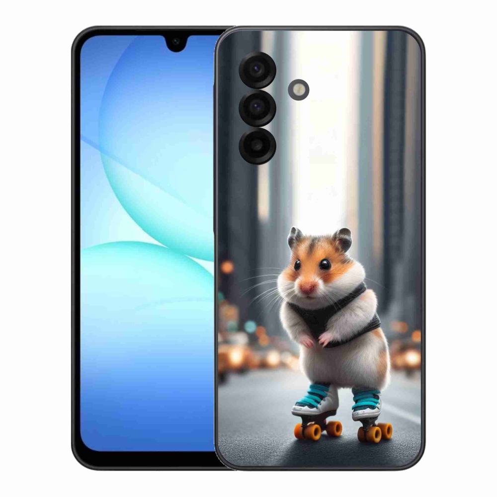 Gélový kryt mmCase na Samsung Galaxy A17 4G/5G - škrečok na korčuliach