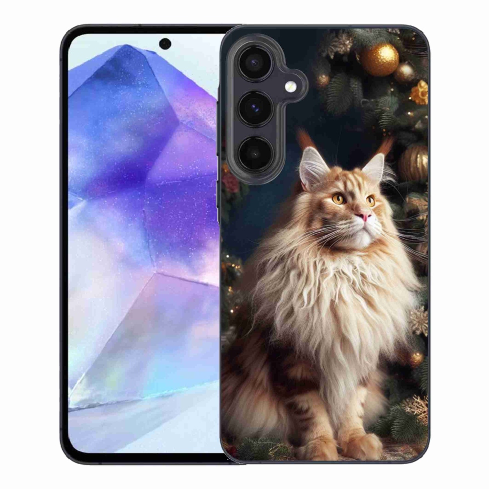 Gélový kryt mmCase na Samsung Galaxy A55 5G - mačka pri stromčeku