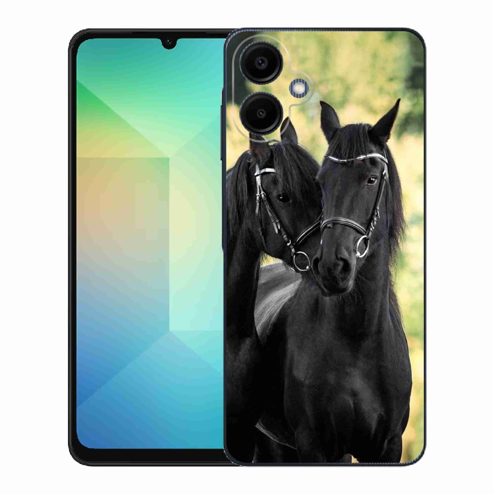 Gélový kryt mmCase na Samsung Galaxy A06 4G - dva čierne kone