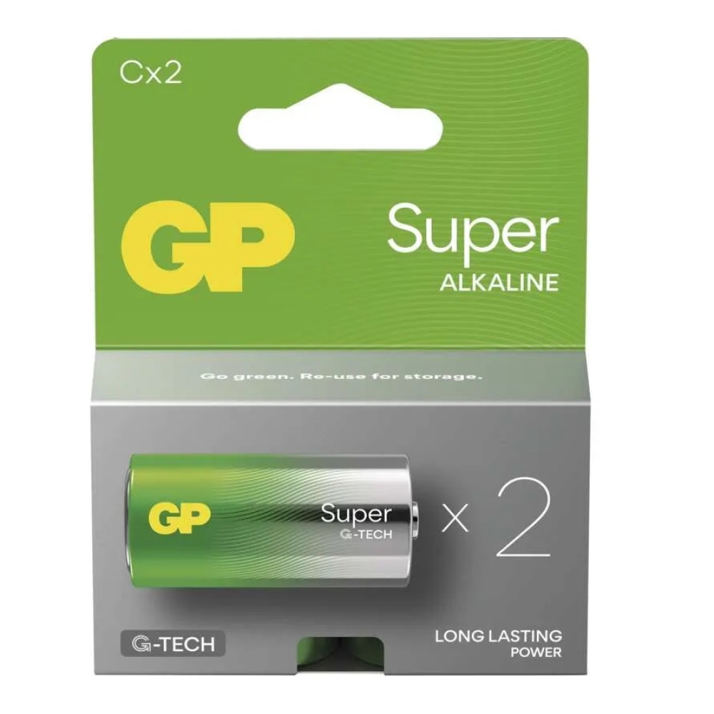 Alkalická batéria GP Super C (LR14) - 2ks
