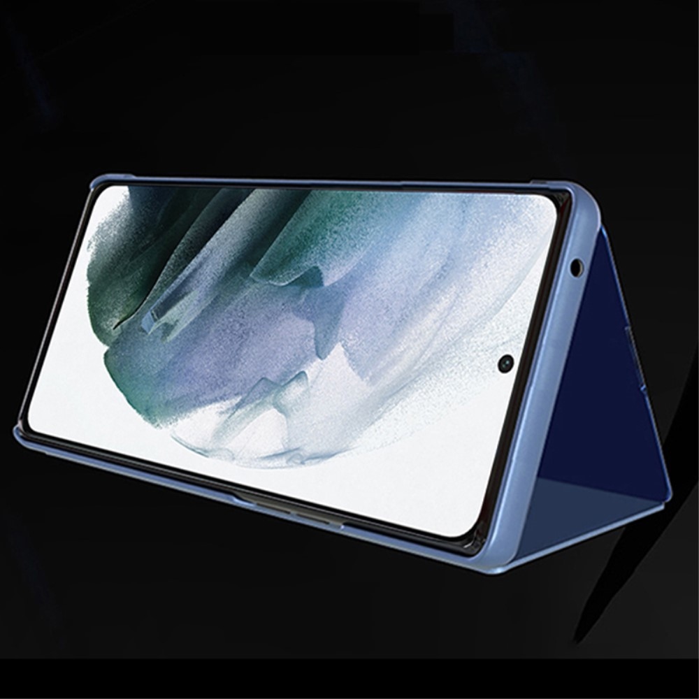 Clear zatvárací kryt s priehľadným predkom na Samsung Galaxy S24 Ultra - modrý