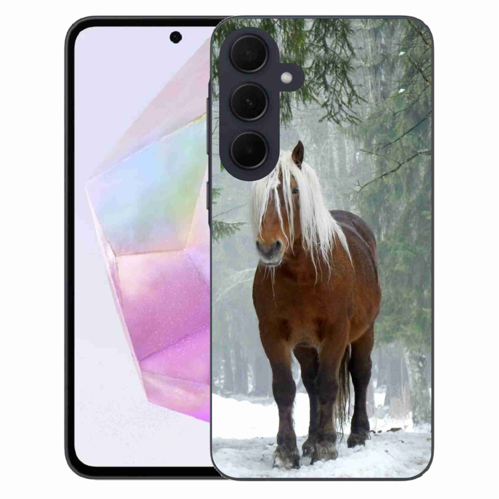 Gélový obal mmCase na Samsung Galaxy A35 5G - kôň v lese