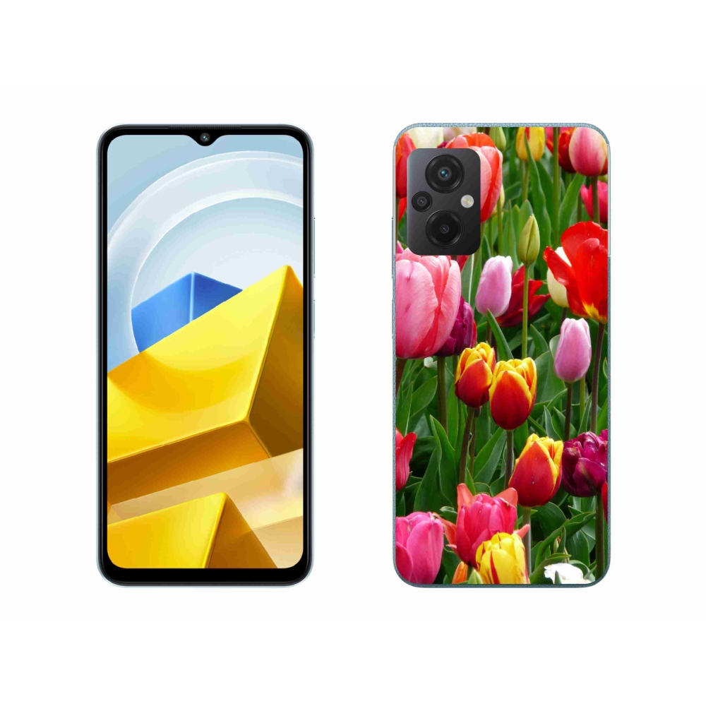 Gélový kryt mmCase na Xiaomi Poco M5 4G - tulipány