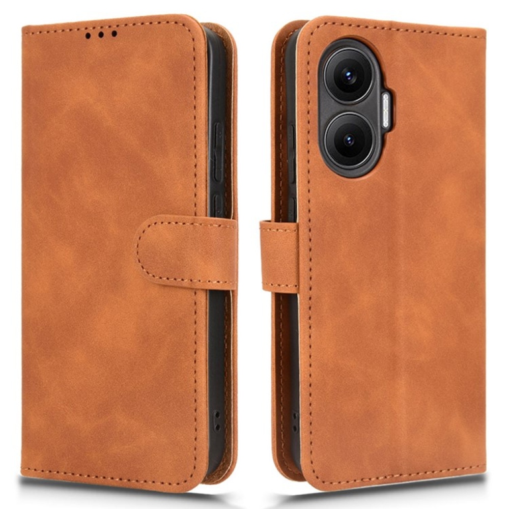 Feel knižkové púzdro na Xiaomi Poco F7 5G - hnedé