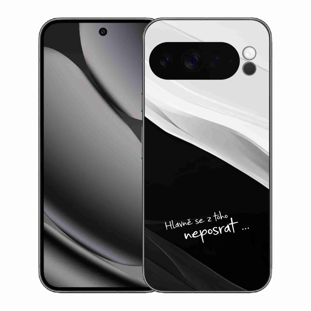 Gélový kryt mmCase na Google Pixel 10 Pro XL - vtipný text 13 čiernobiele pozadie