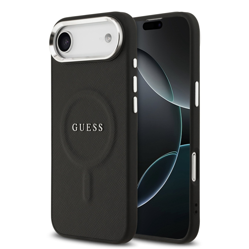 Guess PU Saffiano MagSafe zadný kryt pre iPhone Air Black