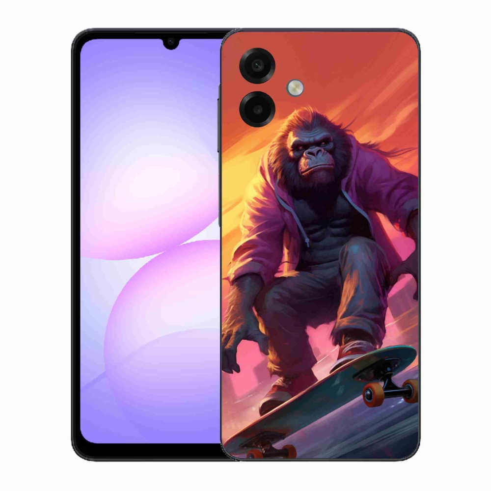 Gélový kryt mmCase na Samsung Galaxy A07 4G - gorila na skateboarde