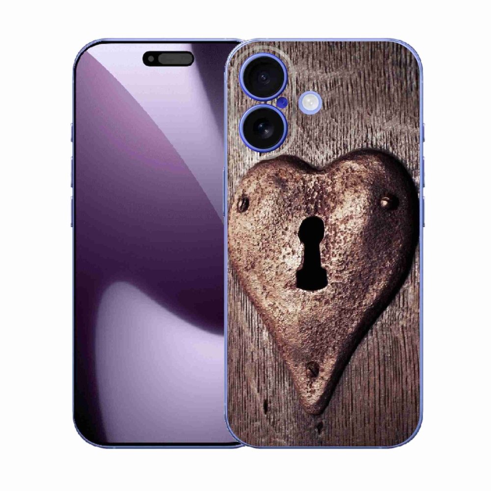 Gélový kryt mmCase na iPhone 17 - zámok v tvare srdca