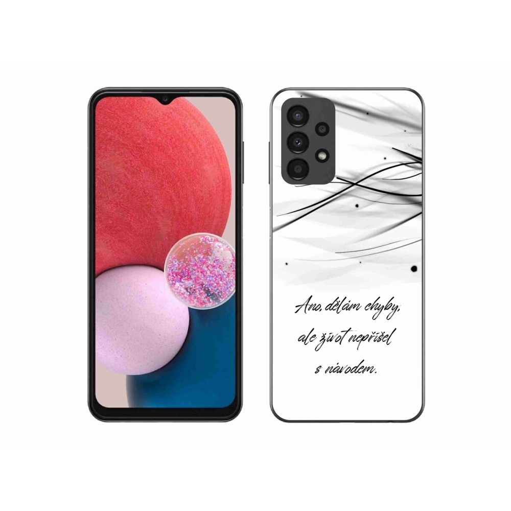 Gélový kryt mmCase na Samsung Galaxy A13 4G - citát biele pozadie