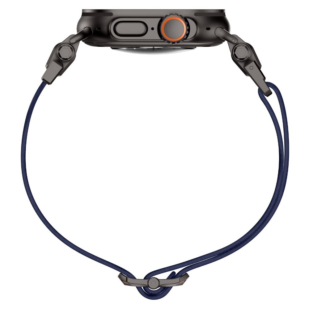 Metal nylonový remienok na Apple Watch Ultra/Ultra 2 49mm/SE/SE 2022/2023 44mm/10 46mm/9/8/7 45mm/6/5/4 44mm/3/2/1 42 mm - modrý