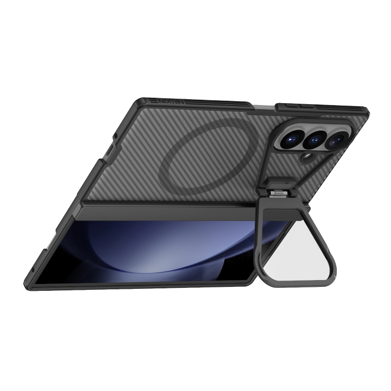 Nillkin CamShield Prop Magnetic (transparentné sklo) Zadný kryt pre Samsung Galaxy Z Fold 8 Ultra, transparentný, čierny