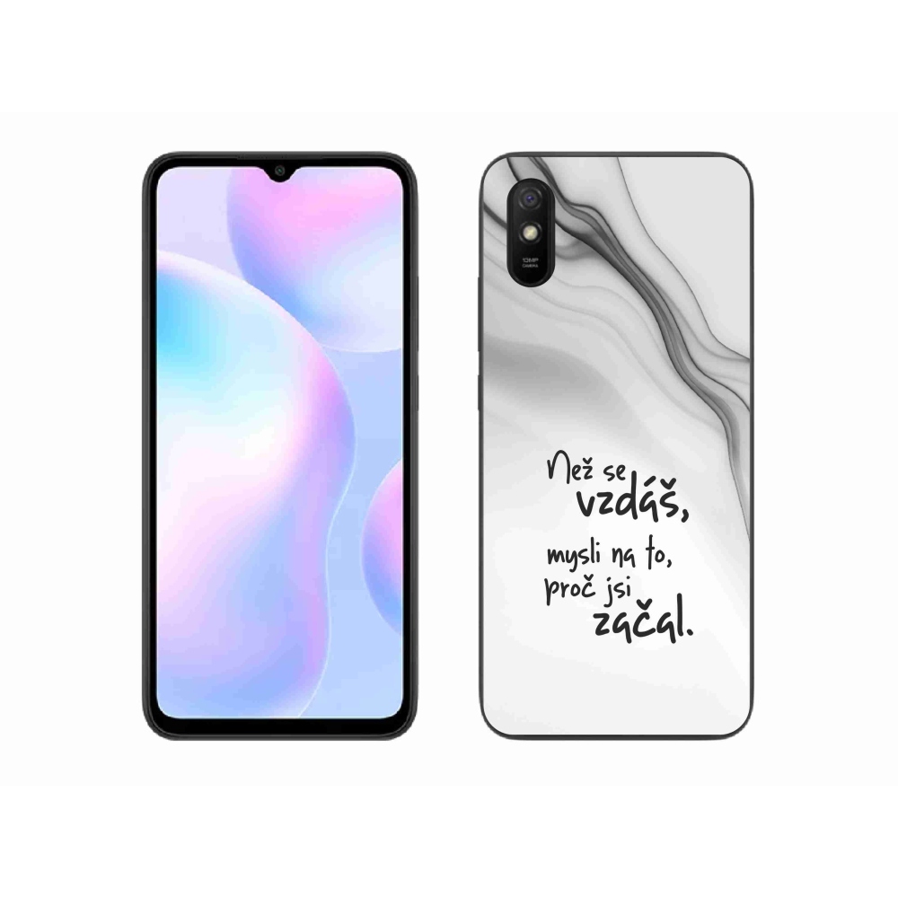 Gélový kryt mmCase na Xiaomi Redmi 9AT - citát 2 biele pozadie